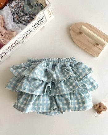 Culotte volantes niña vichy lago