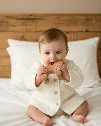 Chaqueta blanco roto para bebé