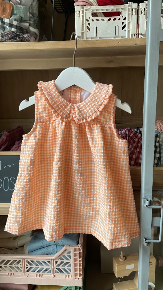 Vestido vichy mandarina