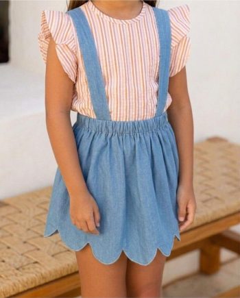 falda-ondas-nina-denim-porcelana Detalle de falda de ondas denim porcelana niña