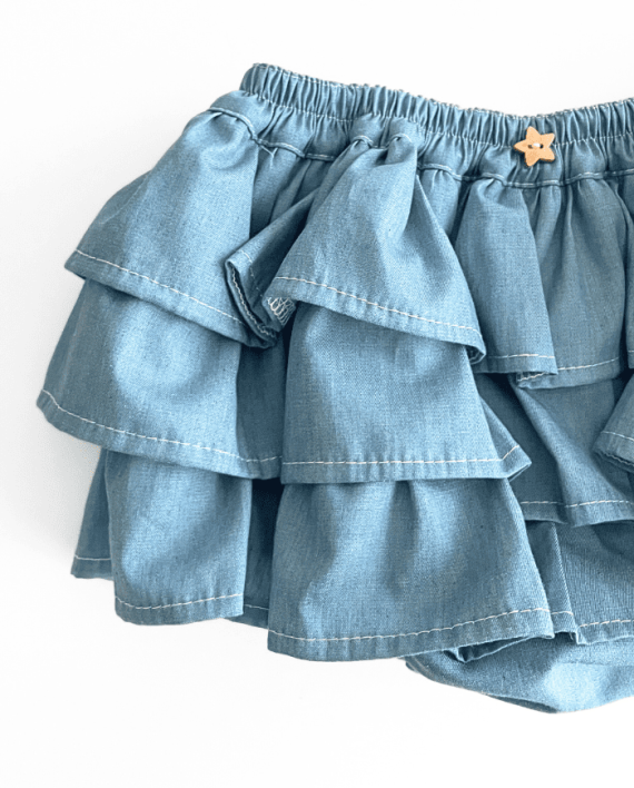 Culotte volantes denim - Imagen 2