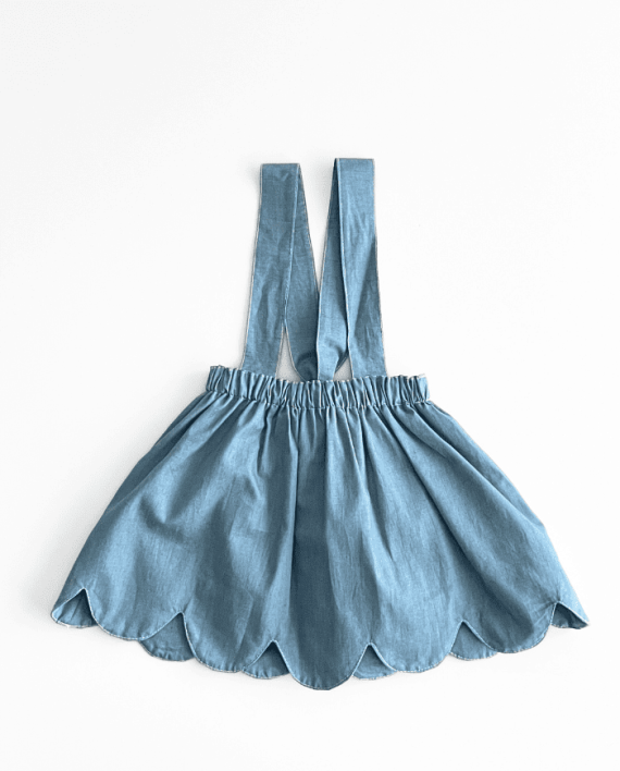Falda ondas denim