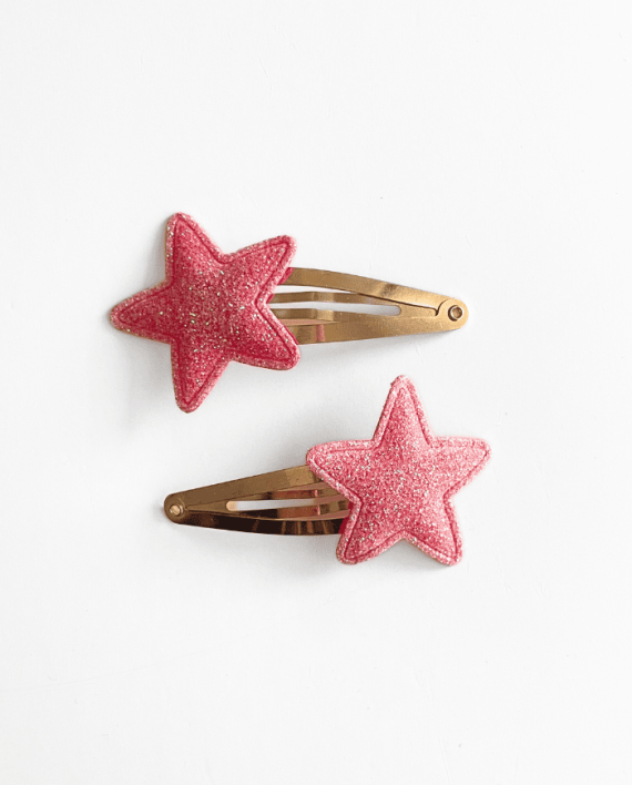 Pack estrellas glitter rosa