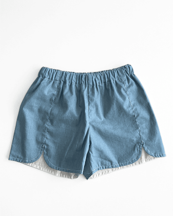 Short niño denim porcelana