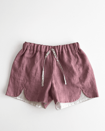 Short lino berenjena Capri