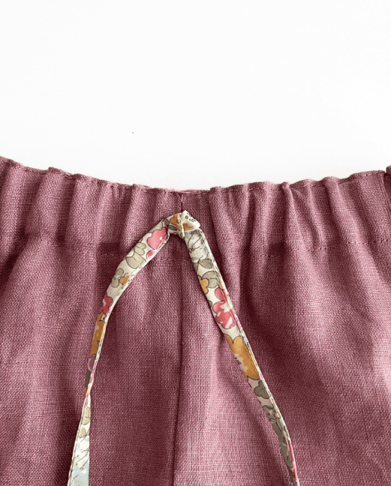 Short lino berenjena Capri - Imagen 2