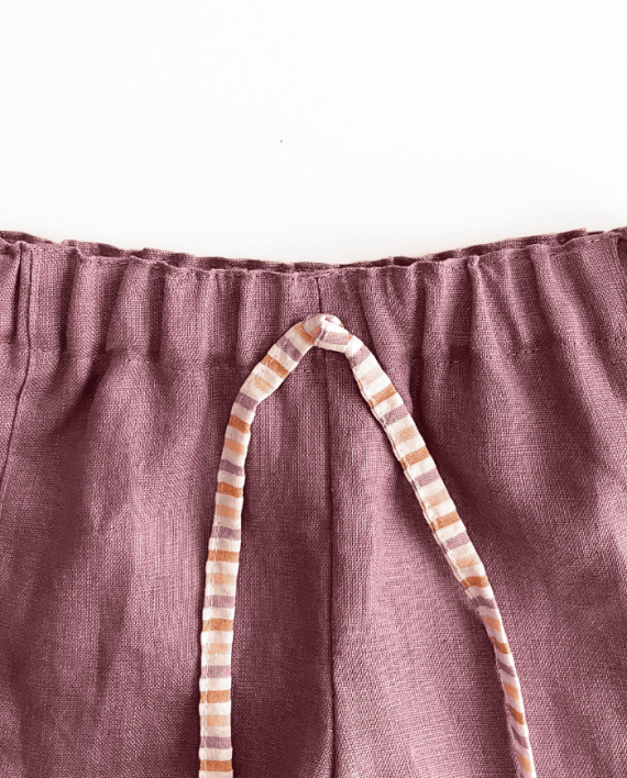 Short lino berenjena Verona