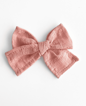 Pinza lazada con clip plumeti guirnalda rosa