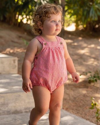 Petito unisex rayas rosa fluor