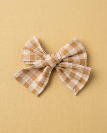 Pinza lazada con clip VICHY CARAMELO