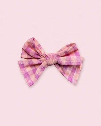 Pinza lazada con clip VICHY ORQUÍDEA